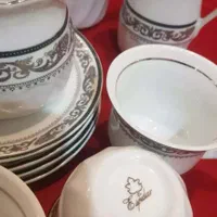 سرویس چایخوری چینی قدیمی سپیدار|ظروف سرو و پذیرایی|تهران, دکتر هوشیار|دیوار