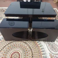 میز جلو مبلی و ۴عدد عسلی|مبلمان خانگی و میز عسلی|رشت, لاکانی|دیوار