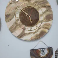 ساعت و جاکلیدی چوب و رزین در طرح های خاص وزیبا|ساعت دیواری و تزئینی|قیدار, |دیوار