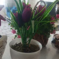 گل‌های مصنوعی و گلدان