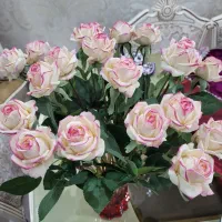 گل رز لب صورتی|گل مصنوعی|قزوین, |دیوار