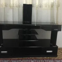 میز تلویزیون شیشه ای بزرگ