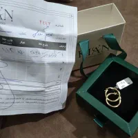 یه جفت گوشواره حلقه ای طلا طرح جدید