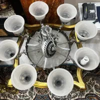 لوستر 8 شعله خاکستری|لوستر و چراغ آویز|مشهد, دانشجو|دیوار