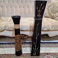 2 عدد گلدان چوبی ( در حد نو )