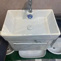 روشویی رگه دار سفید ضد آب  60 کلکته (کارخانه)