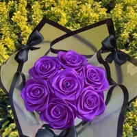 دسته گل روبانی باکس گل روبانی تخفیف ویژه|گل مصنوعی|ملایر, |دیوار