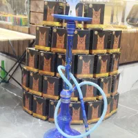 قلیان مستر لوکس کرنو مسافرتی چوبی برنجی