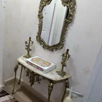 آینه کنسول برنز با 2 تا شمعدان