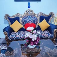 مبل7 نفره سلطنتی شیک،خوشرنگ(درحدنو)باجلومبلی