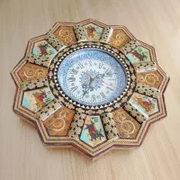 ساعت دیواری خورشیدی طرح خاتم و مینا کاری|ساعت دیواری و تزئینی|پرند, فاز ۵|دیوار