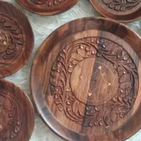 ست بشقاب های هندی چوبی|صنایع دستی و سایر لوازم تزئینی|فردیس, فردیس|دیوار