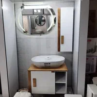 روشویی کابینتی سفید چوب