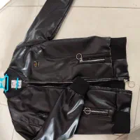 کاپشن چرم پسرانه نو و درجه یک مناسب هشت تا ۱۱ سال|کفش و لباس بچه|گرگان, |دیوار