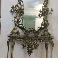 ایینه وشمعدان برنز