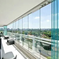 بالکن شیشه ای ریلی کابین دوش شیشه بالکن