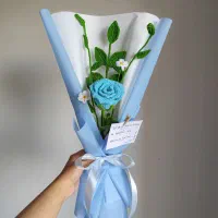 دسته گل جاودان بافتنی مناسب هدیه و کادو اقتصادی