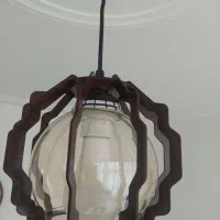لوستر چوبی ۱ ماه استفاده شده|لوستر و چراغ آویز|تهران, شهرک غرب|دیوار