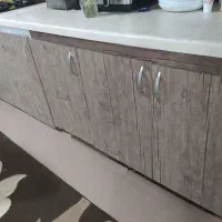 کابینت گالوانیزه و ملامین همراه با سینک و هود
