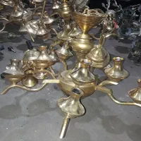 لوستر ابکاری وبرنز و مس|لوستر و چراغ آویز|اسلام‌شهر, باغ فیض|دیوار