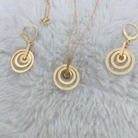 نیم ست و گردنبند استیل مشابه طلا