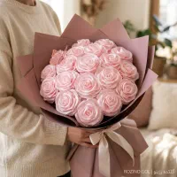 گل های روبانی رنگ صورتی جذاب و طرح های مختلف