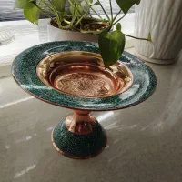 شیرینی خوری مسی فیروزه کاری شده اصل