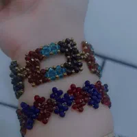 دستبند منجوقی و کریستالی