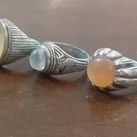 انگشترهای عقیق یمنی کهنه درنجف کهنه همه دست ساز