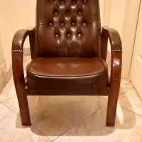 صندلی انتظار چوبی چرم ۳عدد با جلو مبلی|صندلی و نیمکت|تبریز, |دیوار