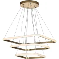 لوستر سه حلقه مربع