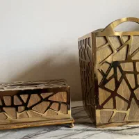 ست سطل آشغال و جا دسمال کاغذی