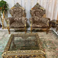 مبل 9 نفری به همراه دو میز و دو عسلی در حد نو...|مبلمان خانگی و میز عسلی|دوگنبدان, |دیوار