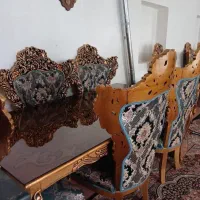 مبلمان با سرویس ناهارخوری ۸ نفره|مبلمان خانگی و میز عسلی|ایلخچی, |دیوار