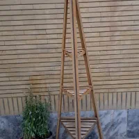 استند گلدان چوبی