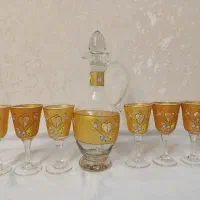 تنگ و ۶ عدد گیلاس قدیمی ترکیه ای