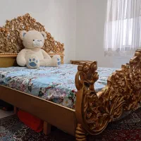 سرویس خواب دست ساز تمام چوب مدل سیندرلا با تشک