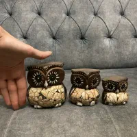 مجسمه چوبی جغد بوف