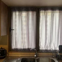 خیلی فوری - پرده آشپزخانه کاملا نو طوسی روشن