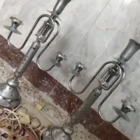 دو عدد شمعدانی استیل|مجسمه، تندیس، ماکت|کرمانشاه, |دیوار