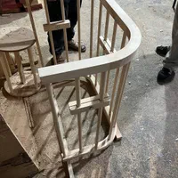 تخت خواب چوبی بزرگ سال کودک و نوزاد گهواره چوبی|تخت و صندلی بچه|مشکیندشت, |دیوار