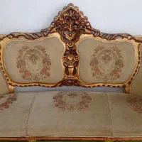 مبل سلطنتی نه نفره چوب گردووسینکه ظرفشویی دولگن|مبلمان خانگی و میز عسلی|میانه, |دیوار