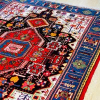 قالیچه اکبند نهاوند زمینه سورمه ای حاشیه ابی|فرش|تهران, سلسبیل شمالی|دیوار