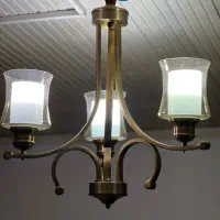 لوستر ۳شاخه قوسی برنز