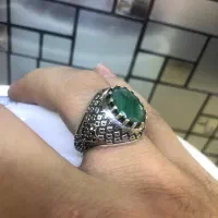 انگشتر نقره زمرد زامبیا
