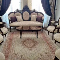 مبلمان و ناهارخوری سلطنتی چوب گردو با منبت زیاد