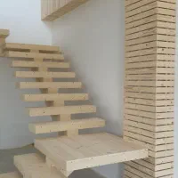 ساخت ونصب پله چوب نرده