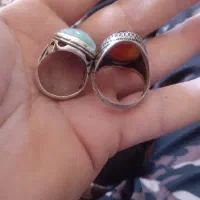 انگشتر نقره عقیق وفیروزه|جواهرات|فاروج, |دیوار