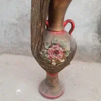 گلدان سفالی بزرگ کنار سالنی|صنایع دستی و سایر لوازم تزئینی|قم, دروازه کاشان|دیوار