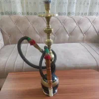 قلیان برنجی تو پر سنگین همراه لوازم